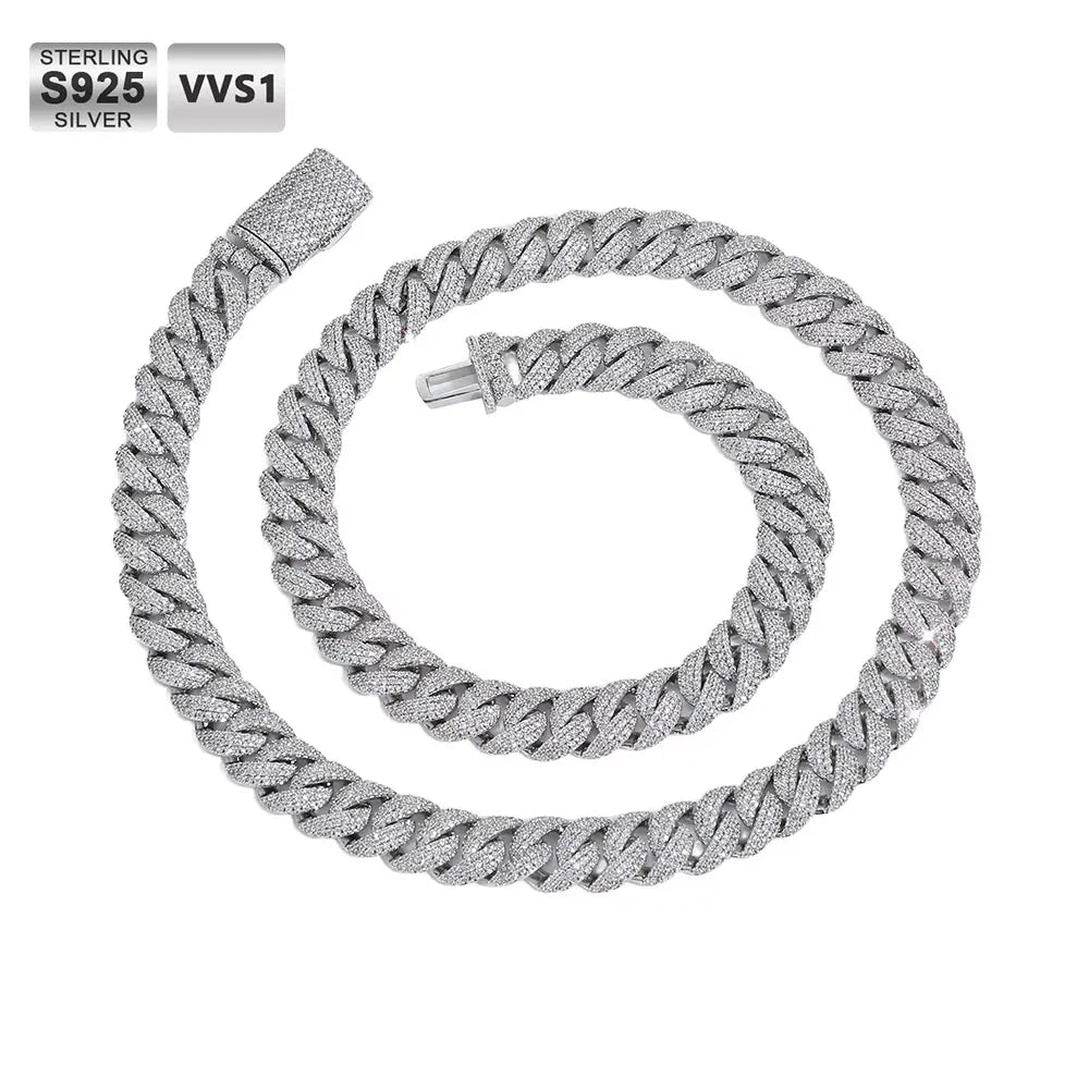Vexaro VVS1 Moissanite Iced Out Miami Cuban Link Chain Men