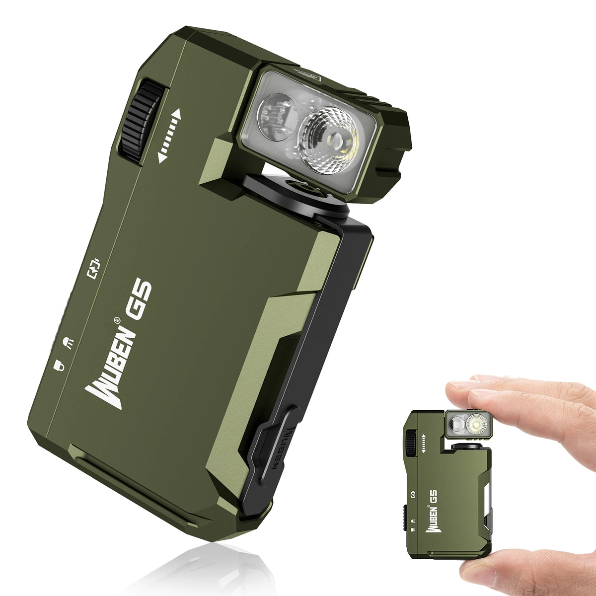 Vexaroa G5 Rechargeable EDC Flashlight 400 Lumens RGB Light