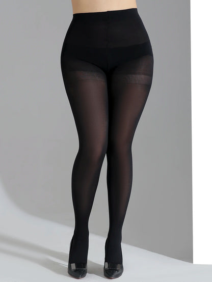 Black Solid Color Plus Size Pantyhose Ultra-thin Nylon Stocking Slim High Quality Tights