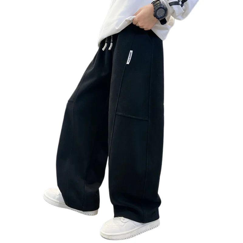 Vexaroa Boys' Black Elastic-Waist Sweatpants
