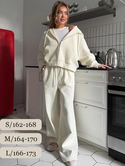 Vexaroa Women's Yellow Zip Hoodie & Trouser 2-Piece Tracksuit