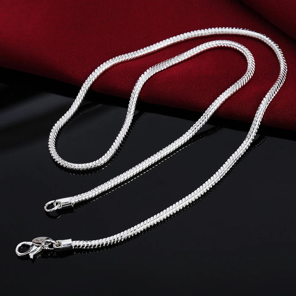 Vexaroa 925 sterling silver snake chain necklace - product gallery image 3