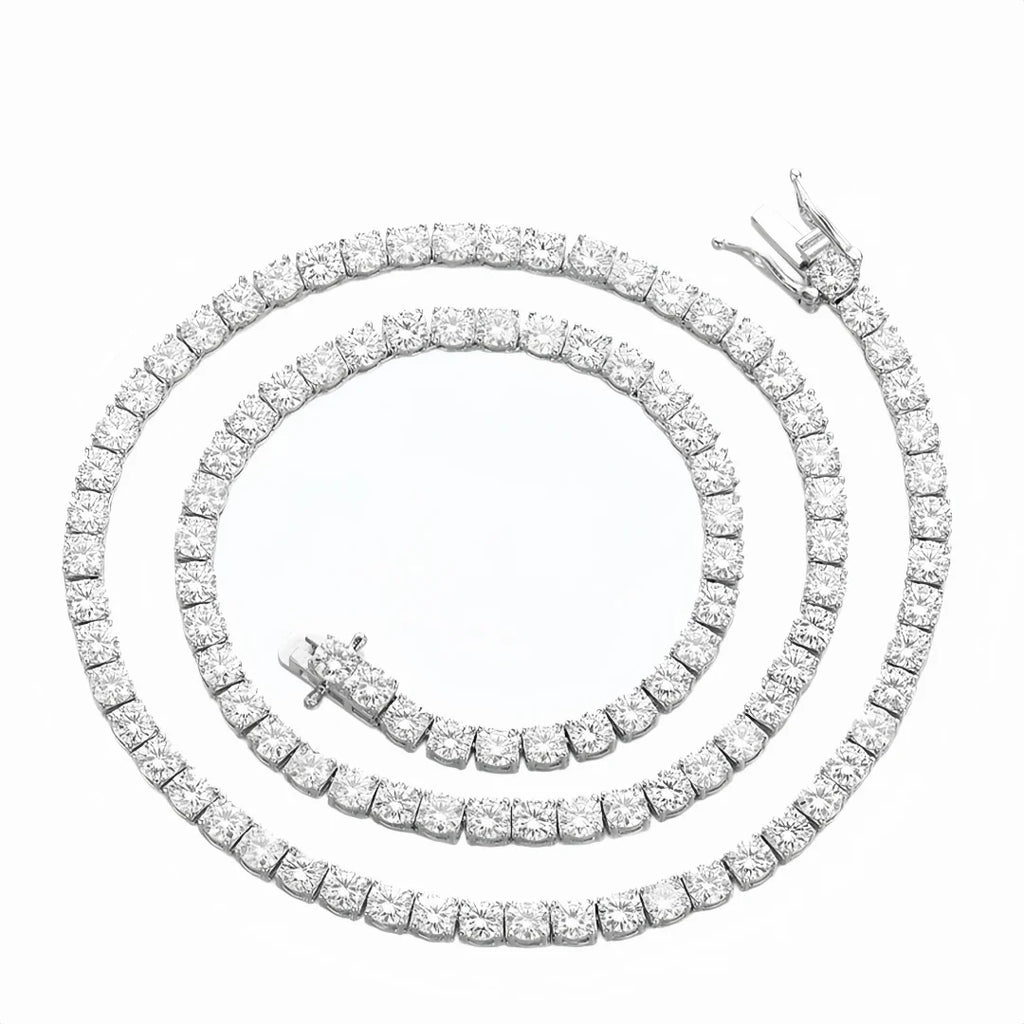 Moissanite Tennis Necklace GRA 925 Silver | Vexaroa