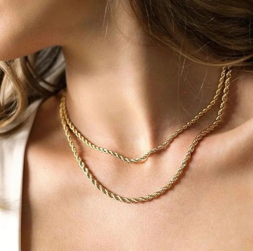 Vexaroa Gold-Tone Twisted Rope Chain Necklace — Vexaroa product image 4