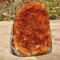 1 Stunning Orange Quartz Crystal Cluster - Unique Mineral Rock Gift Idea - Handmade Decoration for Home and Office
