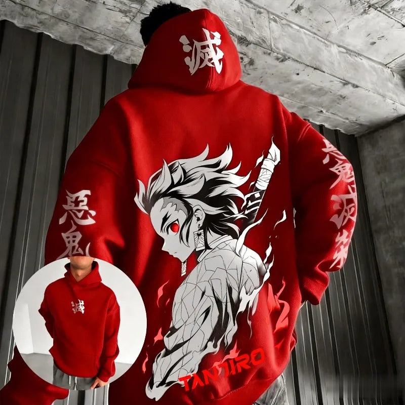 Vexaroa Tanjiro Anime Graphic Pullover Hoodie — product image 2