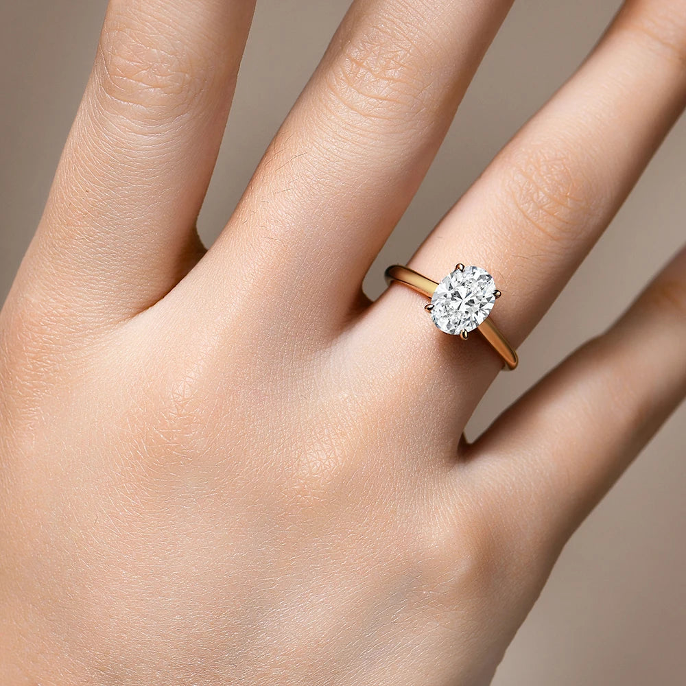 Vexaroa 2ct Oval Moissanite Ring, 925 Silver - product image 5