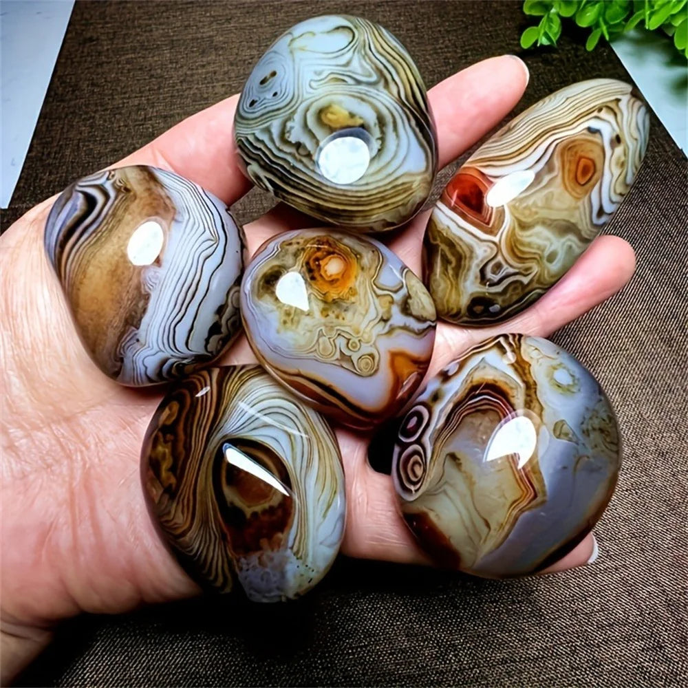 Big Silk Agate Raw Stone Handle Piece No Engraved Pebbles Raw Stone Grab Piece Play Piece DIY Jewelry Gemstones Stone Landscape