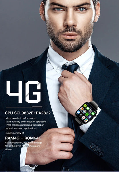Waterproof Smart Watch Smart Watch Android Newest Smartwatch 4G SIM Card Support,HD Large Screen,Call,Gaming & Camera Functions