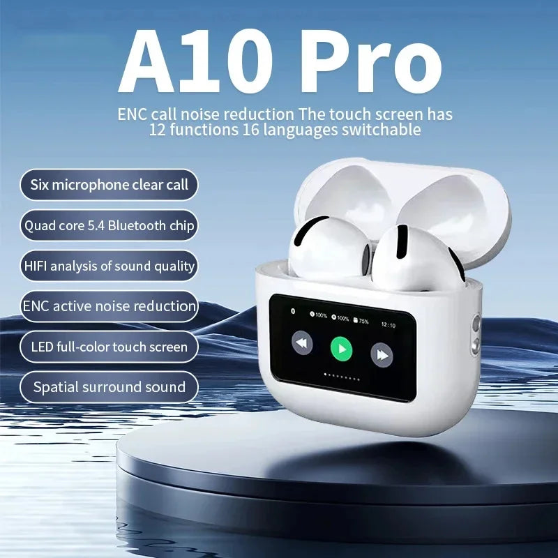 Vexaroa A10 Pro ANC Bluetooth 5.3 Earphones Touch Screen