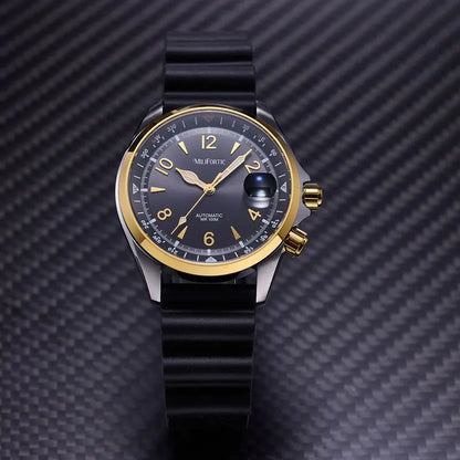 Milifortic S089 Alpinist Homage Sport Watch Men Inner Compass Bezel Rubber Strap ST2130Automatic Waterproof 39.5MM Watch for Men