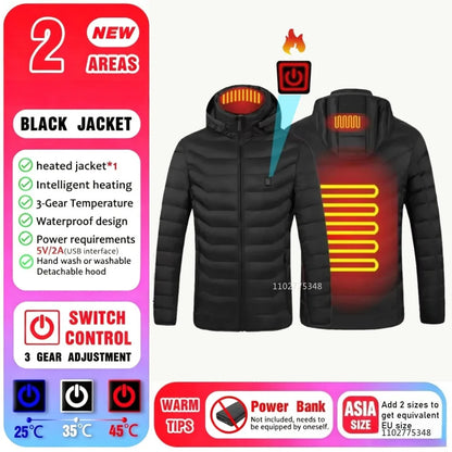 Vexaroa Heated Jacket Men Women Winter Self-Heating Down Coat