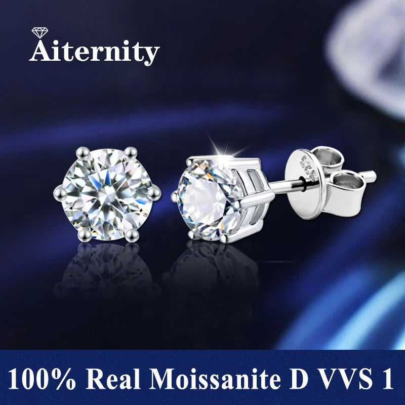 Vexaroa Moissanite-Style Silver Stud Earrings — Vexaroa product image 19