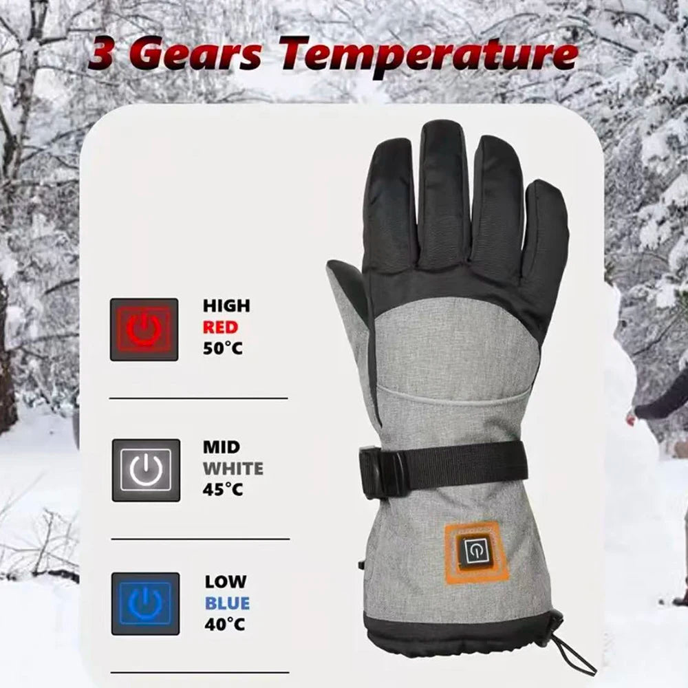 Vexaroa Electric Heated Ski Gloves 5000mAh Waterproof Winter