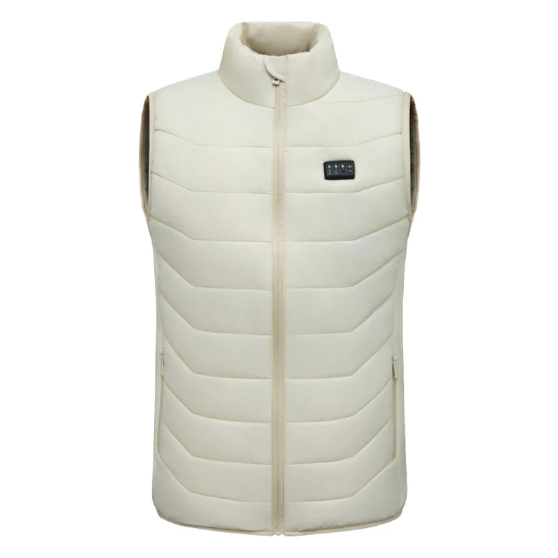 Quality Loose Casual Stand Up Collar Winter 28 Zone Intelligent Heating Vest Men'S Women'S Warm Electric Clip Coat (No Power Bank)