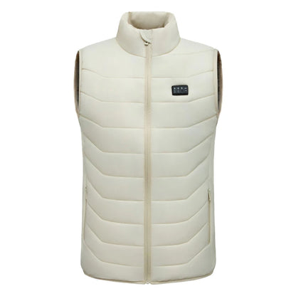 Quality Loose Casual Stand Up Collar Winter 28 Zone Intelligent Heating Vest Men'S Women'S Warm Electric Clip Coat (No Power Bank)