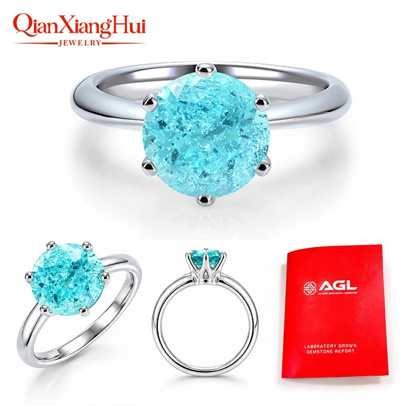 Vexaroa Neon Blue YAG Gemstone Ring, S925 Silver - product image 1