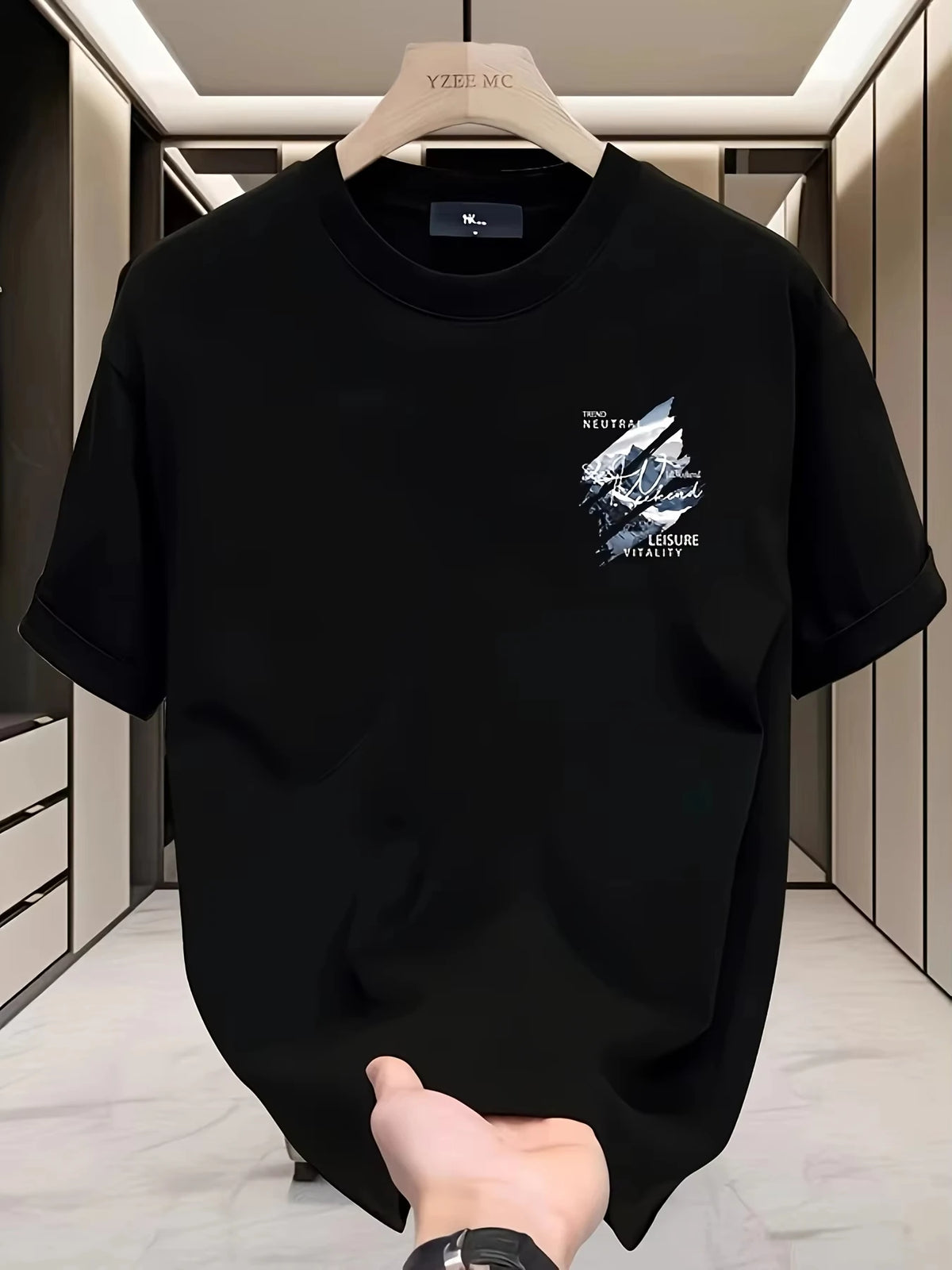Vexaroa Mens Breathable Printed Summer T-Shirt product photo, view 2
