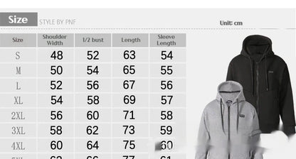 Vexaroa 23-Zone Heated Hoodie – Unisex Couple Matching Winter