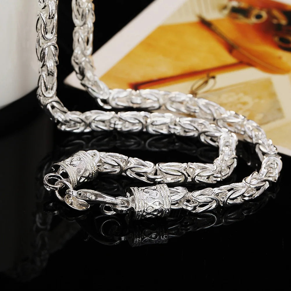 Vexaroa 925 Silver Retro Men's Necklace product photo, view 4