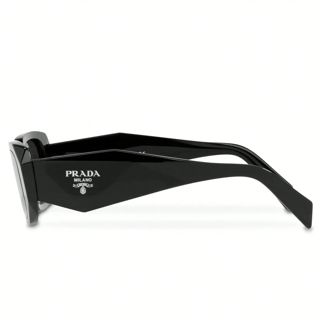 Black Prada sunglasses on a white background
