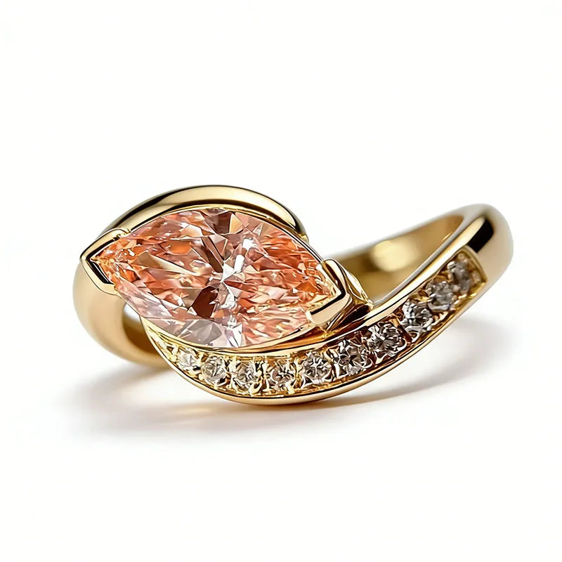 Vexaroa 1.5ct Marquise Pink Lab Diamond Ring - product image 1