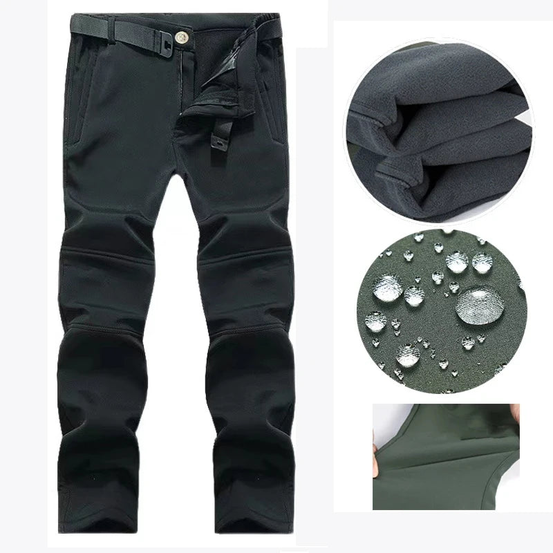 Vexaroa Men's SoftShell Fleece Jacket & Pants Windproof Set