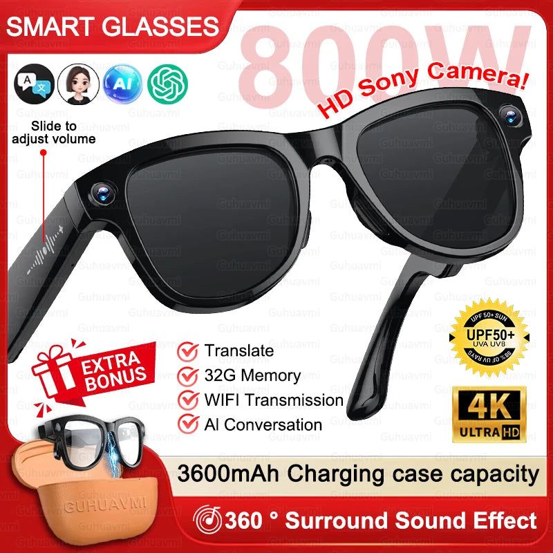 M02 Ultra AI Smart Glasses with 1080P Camera | Vexaroa
