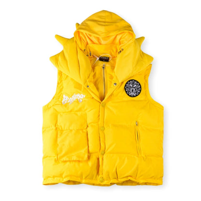 Vest Jacket High-quality Embroidered Printed Cotton Coat Detachable Sleeves Outerwear