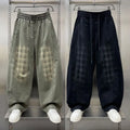 Vexaroa Men's Plus-Size Wide-Leg Plaid Pants