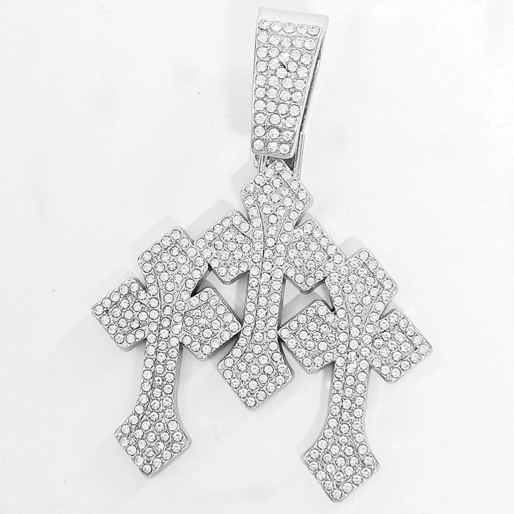 Vexaroa Iced-Out Cross Pendant Cuban Chain Necklace — Vexaroa product image 7
