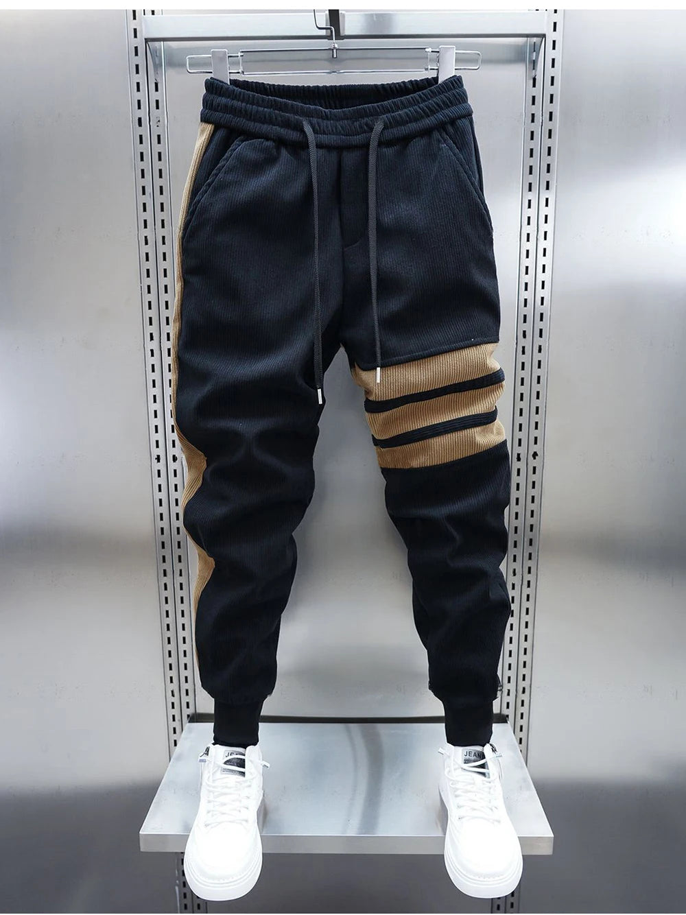 Vexaroa Men's Striped Patchwork Harem Pants — product image 10