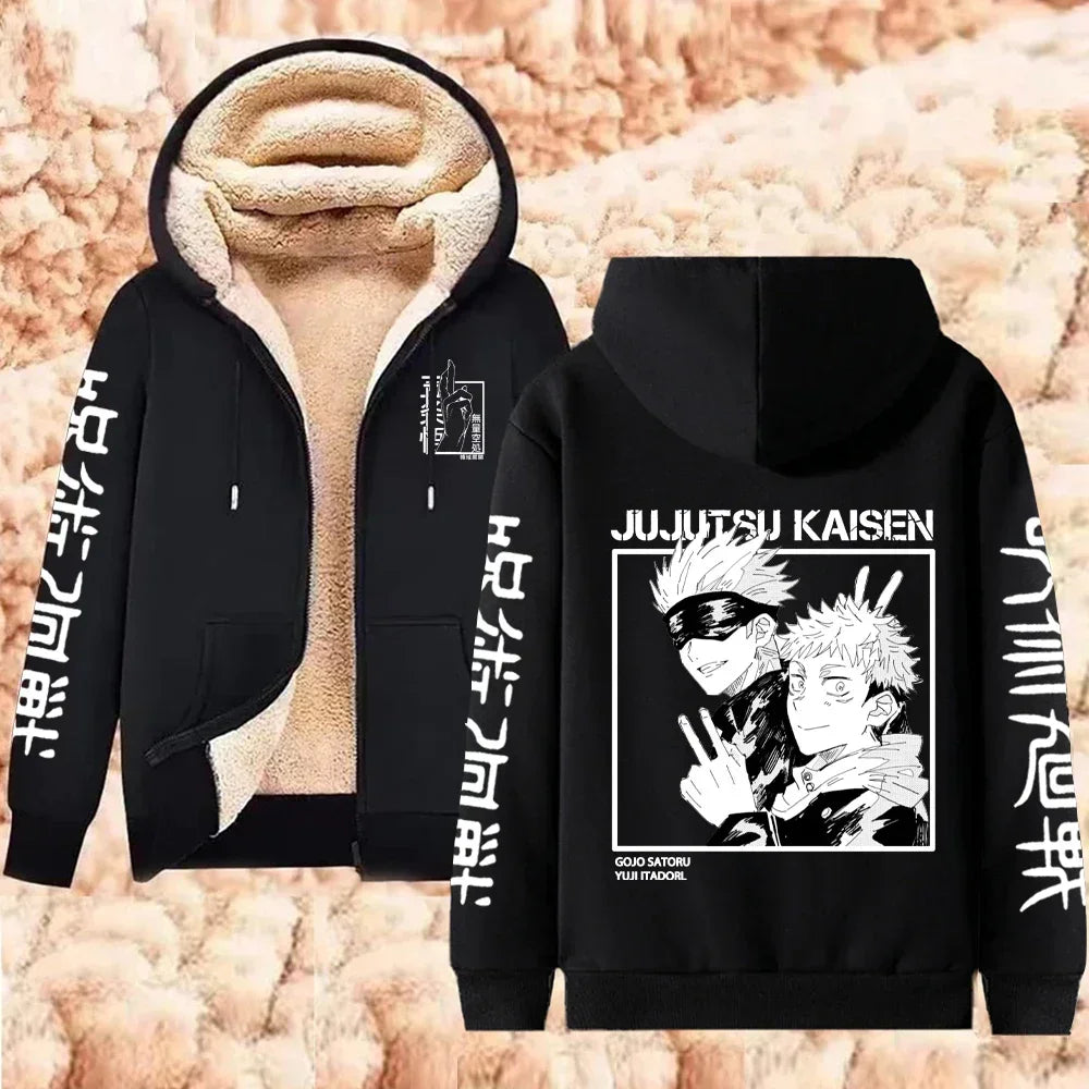 Vexaroa Gojo Satoru Anime Fleece Zip Hoodie — product image 41