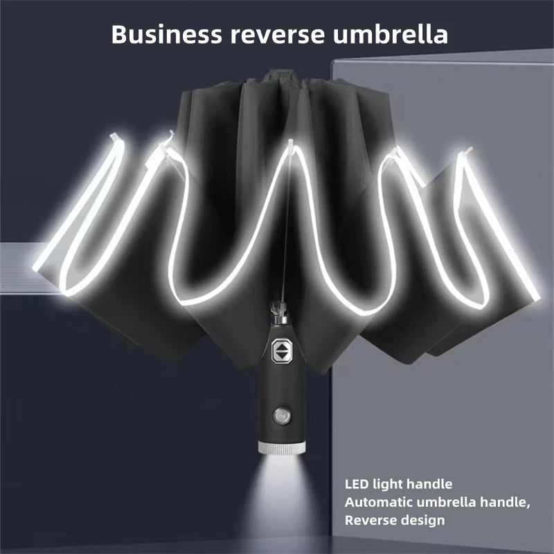 Automatic Umbrella with Reflective Stripe Reverse Led Light Umbrella For Great Wall GWM WEY Tank 300 500 Tank300 Tank500