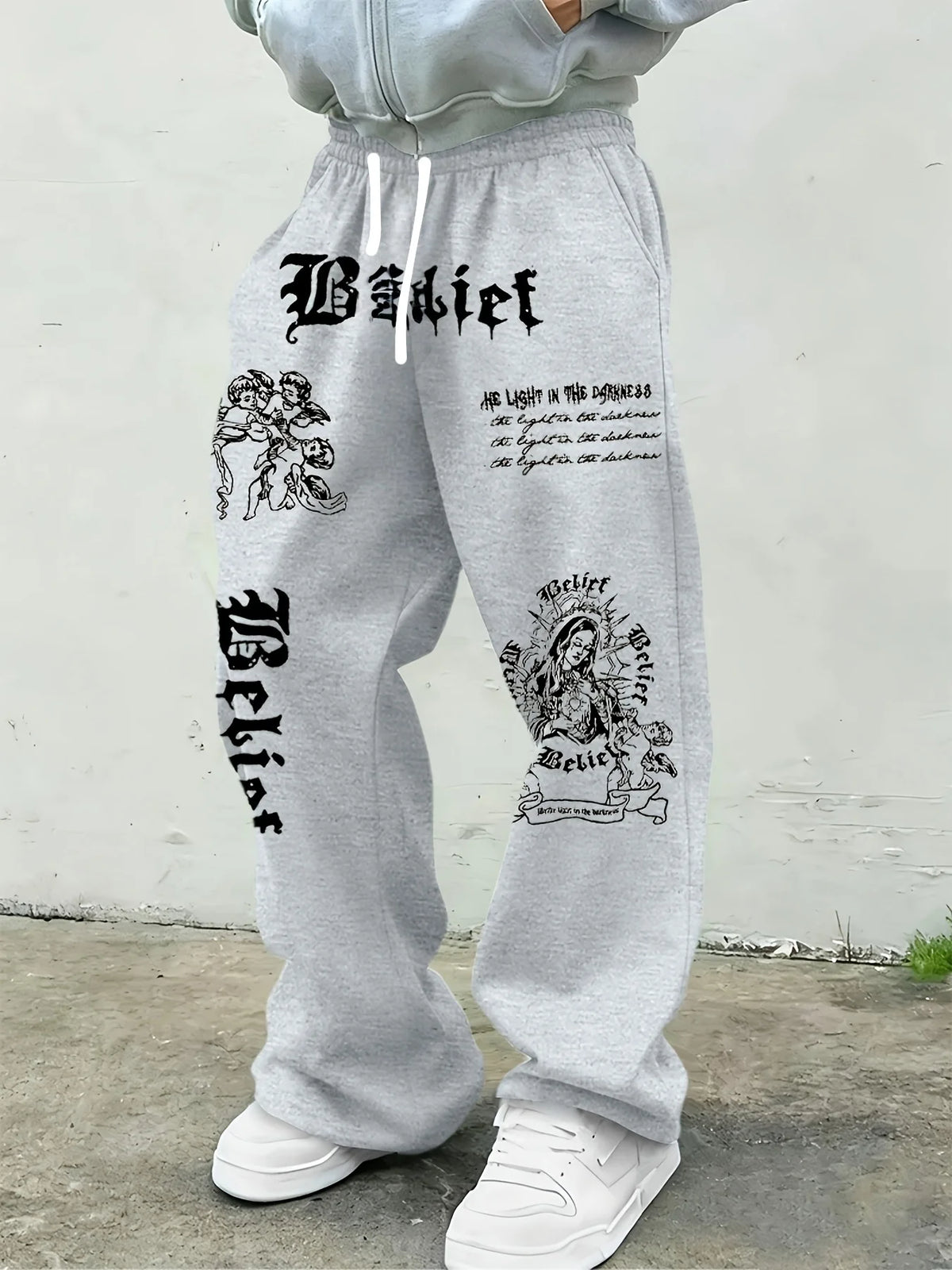 Vexaroa Gothic Graphic Wide-Leg Sweatpants