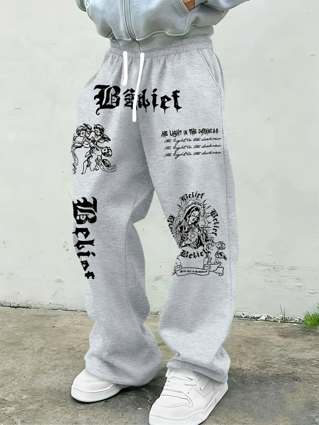Vexaroa Gothic Graphic Wide-Leg Sweatpants