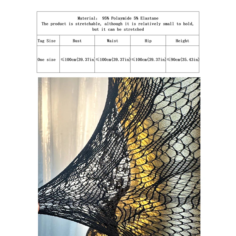 Vexaroa Sexy Hollow Fishnet Cover-Up Dress