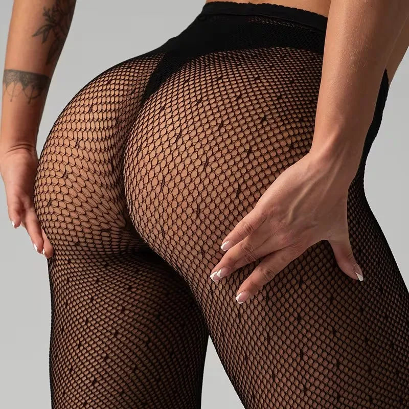 Sexy Women Sheer Pantyhose Tights Seamless Fishnet Nylon Polka Dot Print Black Tight Fish Net Body Stockings Female Hosiery
