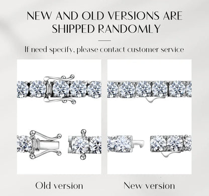 Comparison of old and new versions of a diamond earring on a white background.