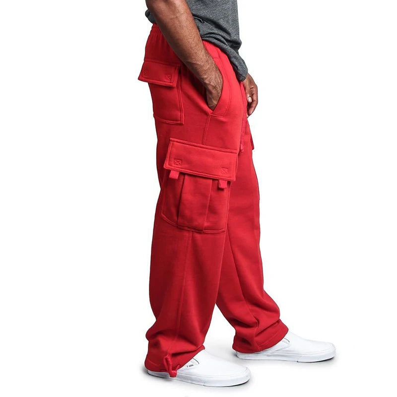 Vexaroa Men's Straight Jogger Sweatpants Multi-Pocket