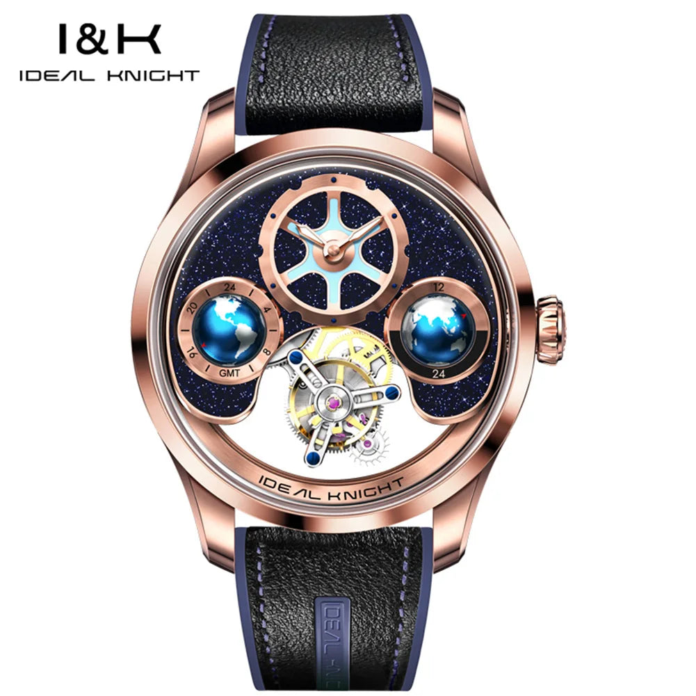 Tourbillon Watch Men 43mm Blue | Vexaro