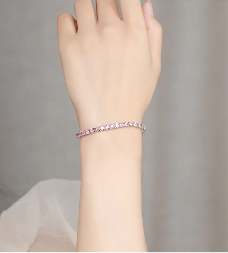 Vexaroa PT950 Platinum Gradient Moissanite Bracelet | Vexaroa
