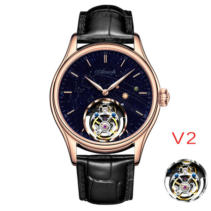 Vexaroa Flying Tourbillon Men's Watch – Skeleton Sapphire
