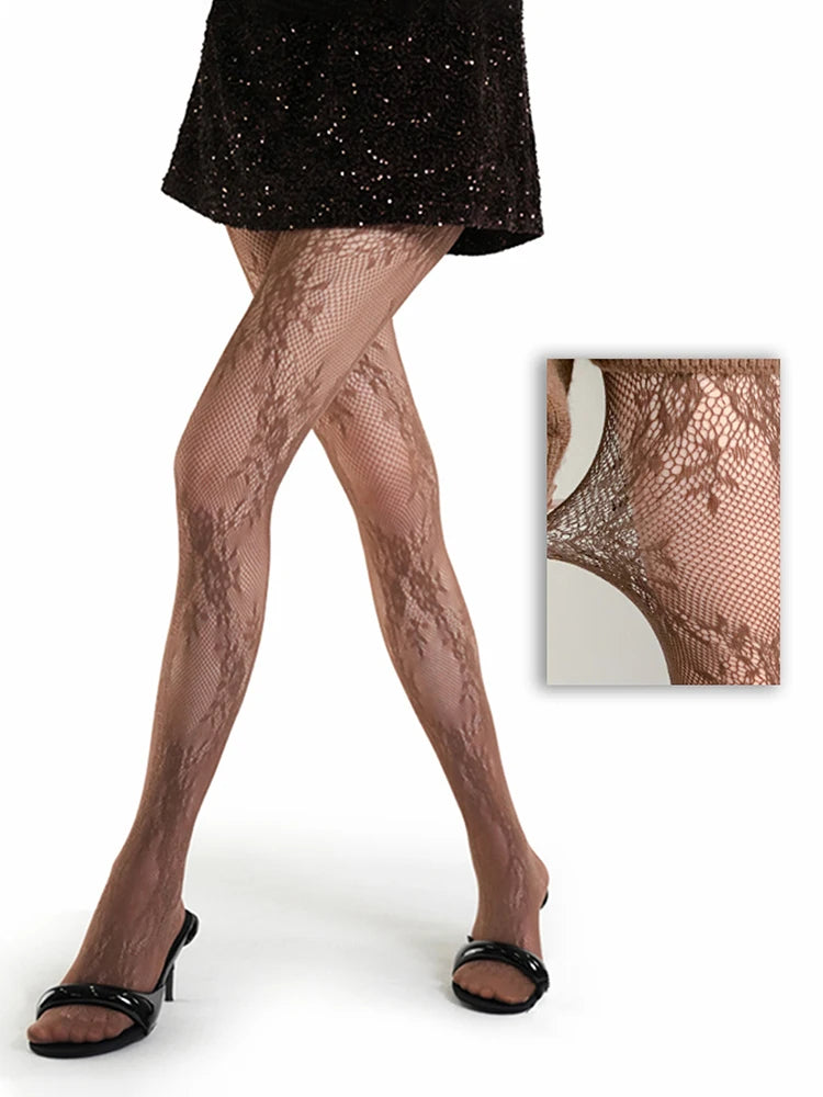 Vexaroa Women's Lace Floral Fishnet Stockings Club Tights