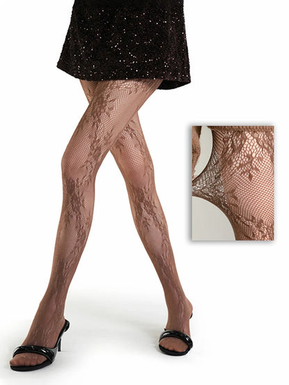 Vexaroa Women's Lace Floral Fishnet Stockings Club Tights