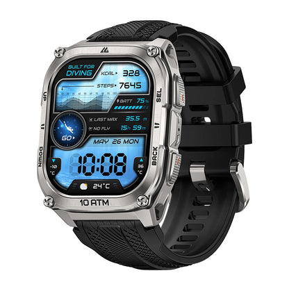 KOSPET Tank M4 Smart Watch for Men Stainless Steel 6-Sat GPS Offline Maps 100M Waterproof 24/7 Health Monitor for Android iOS