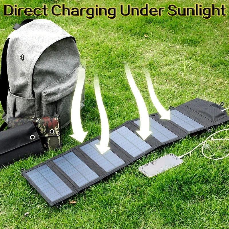 Vexaroa foldable 20W USB solar panel charger – product view 2