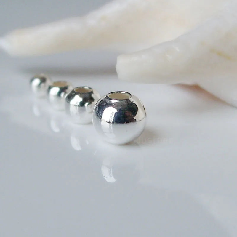 Vexaroa 925 sterling silver round spacer beads - view 5