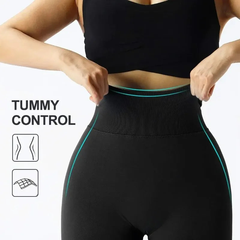 Vexaroa Seamless Knit High Waist Hip Lifting Gym Running