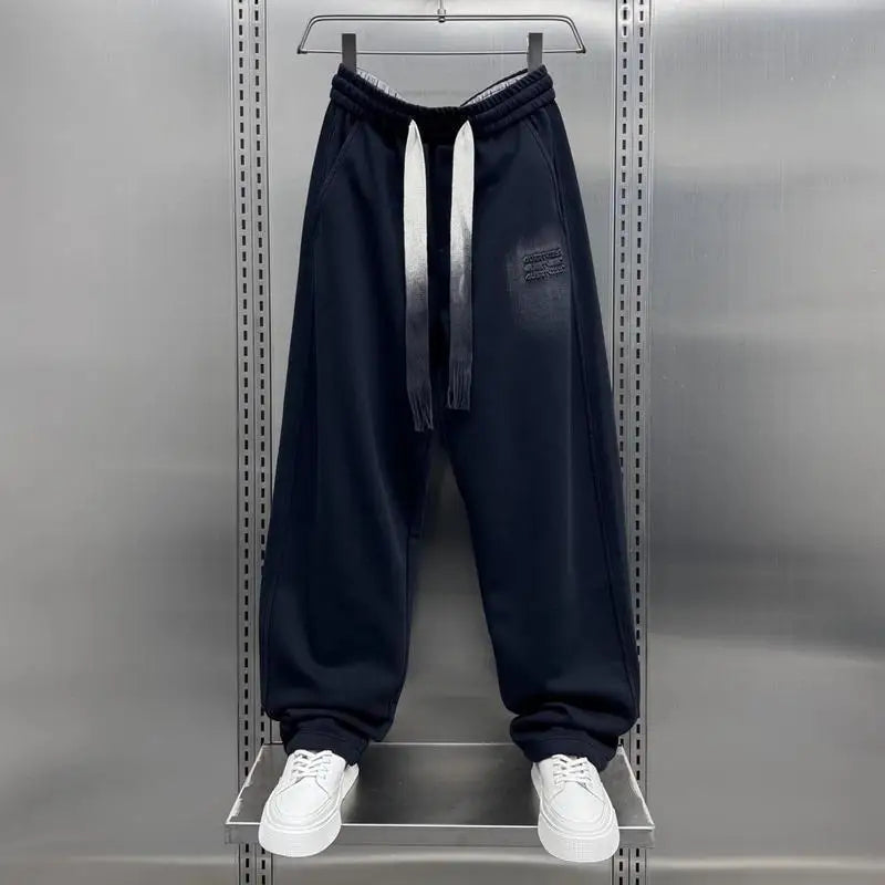Vexaroa Men's Black Wide-Leg Casual Pants